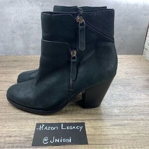 Vince Camuto~Women’s~”Hinnegan”~Black Leather Ankle Booties~Size 9M